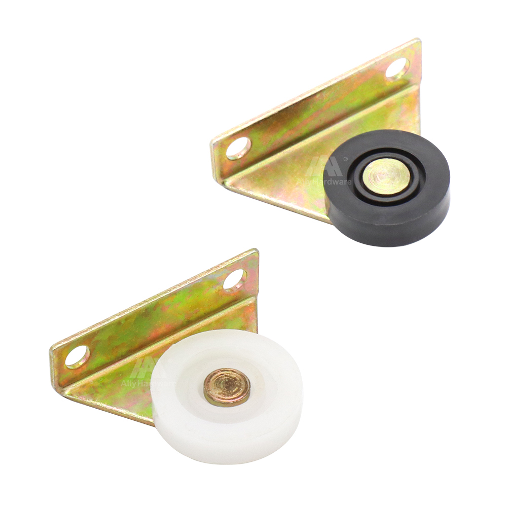 WW-43-2 Iron Material Nylon Wheel Black Single Roller for door and window