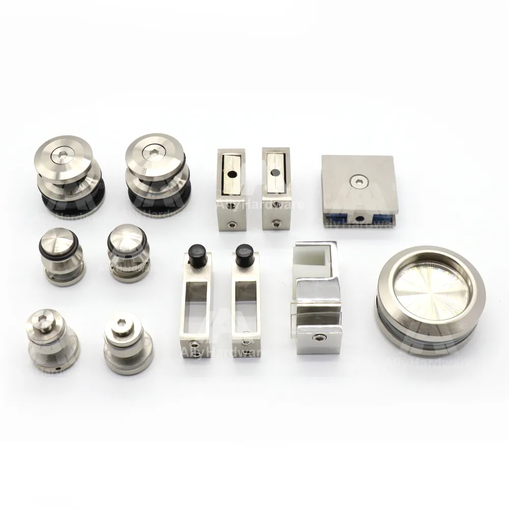 AS-004E Stainless Steel 304 Bathroom Glass Door Accessories 8-10mm Glass Sliding Door Fitting